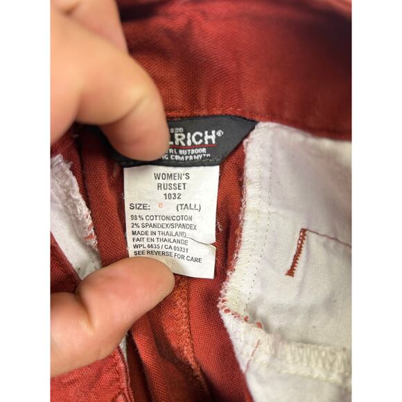 Woman's WoolRich Red Cotton Pants - Size 8 Tall Business casual comfortable - Picture 9 of 11
